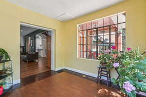 View from Sunroom back into Living room