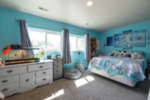 View of carpeted bedroom