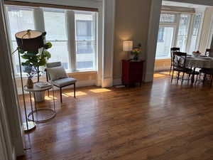 Looking from living area off entry towards semi-formal dining area