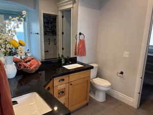 Primary bath with double vanities and separate tub and shower