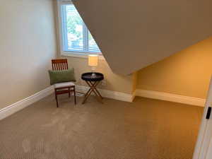 Second bedroom up with lofted ceiling
