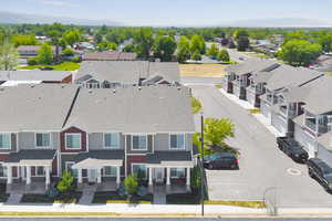 Aerial view of residential area