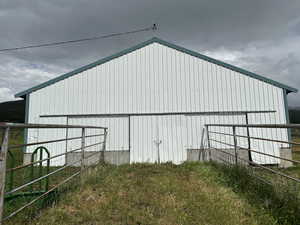 View of pole building