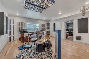Family Room with wood finished floors