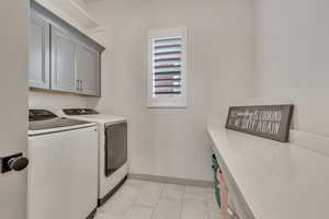 Laundry Room featuring cabinet space, and  tile floors
