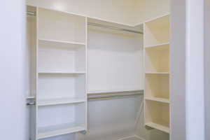 View of walk in closet