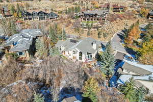 Aerial view of residential area