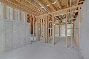 View of unfinished basement