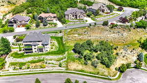 Aerial view of residential area
