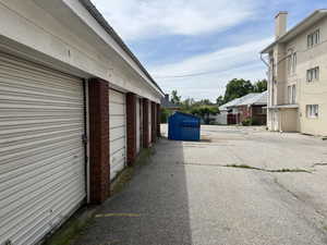 View of asphalt alley