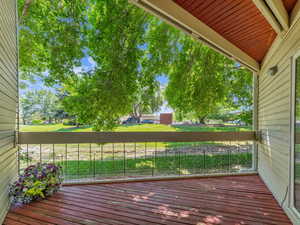 View of wooden terrace