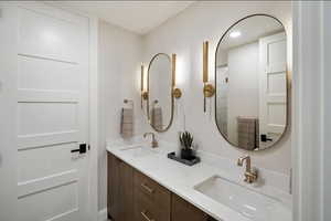 Bathroom with double vanity