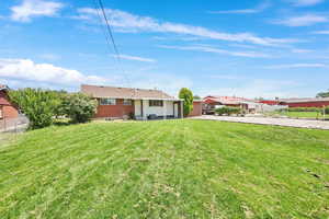 View of the back lot and back of the home