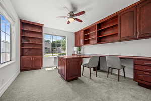 Office space with built in study area.