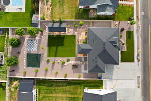 Drone / aerial view of property
