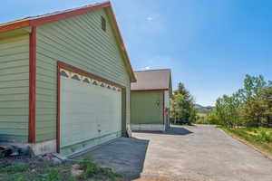 Garage with driveway