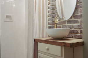 Bathroom view of vanity