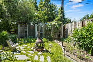 View of yard featuring a vegetable garden