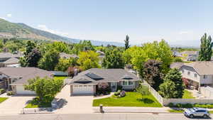 Aerial view of residential area