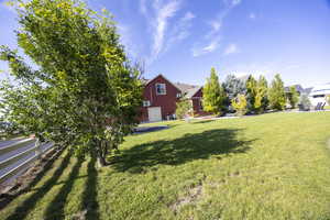 View of grassy yard