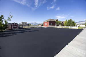 View of asphalt road with a mountain view