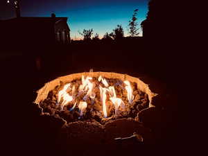 Exterior view of an outdoor fire pit