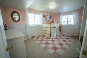 Basement bedroom 3.  Very light and bright!  Gorgeous accent walls, spacious and roomy!