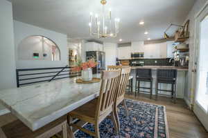 Lovely arched details accent this space and give character.