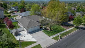 Aerial view of residential area
