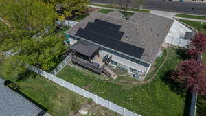 Solar panels on back of house.  A $50K investment for sellers, included with the house!