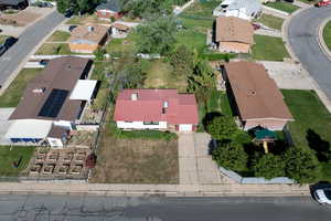 Aerial perspective of suburban area