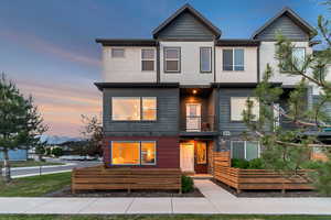 Modern home featuring a balcony