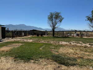 View of yard featuring a mountain view