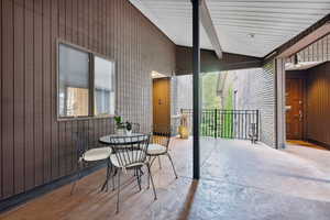 View of patio featuring outdoor dining space