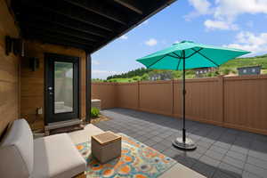 Walk out patio from bedroom*Virtually staged
