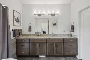 Full bath with vanity