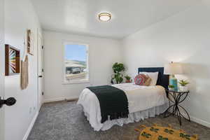 Carpeted bedroom