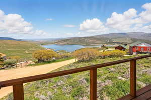 Water view featuring mountains