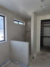 View of primary bath shower.