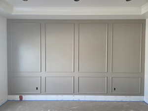 Primary suite accent wall.