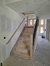 View of interior stairs.