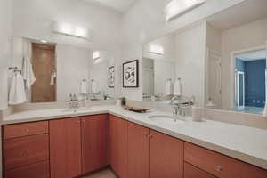 Bathroom with double vanity