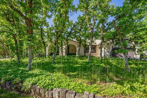 View of front of home with stucco siding