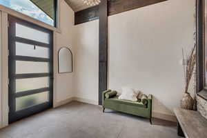 Entrance foyer with baseboards