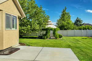 View of yard with a patio area
