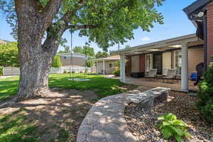 View of yard featuring a patio area
