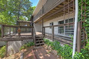 View of wooden deck