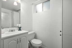 Bath with Shower, Tile Floor and Linen Closet!