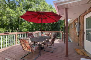 Inviting Deck to sit and relax in the Quiet...or for your next BBQ!