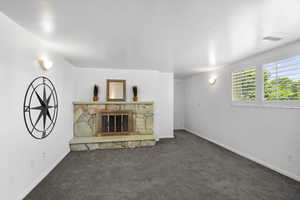 Beautiful Fireplace is plumbed for Gas Log! More Plantation Shutters!